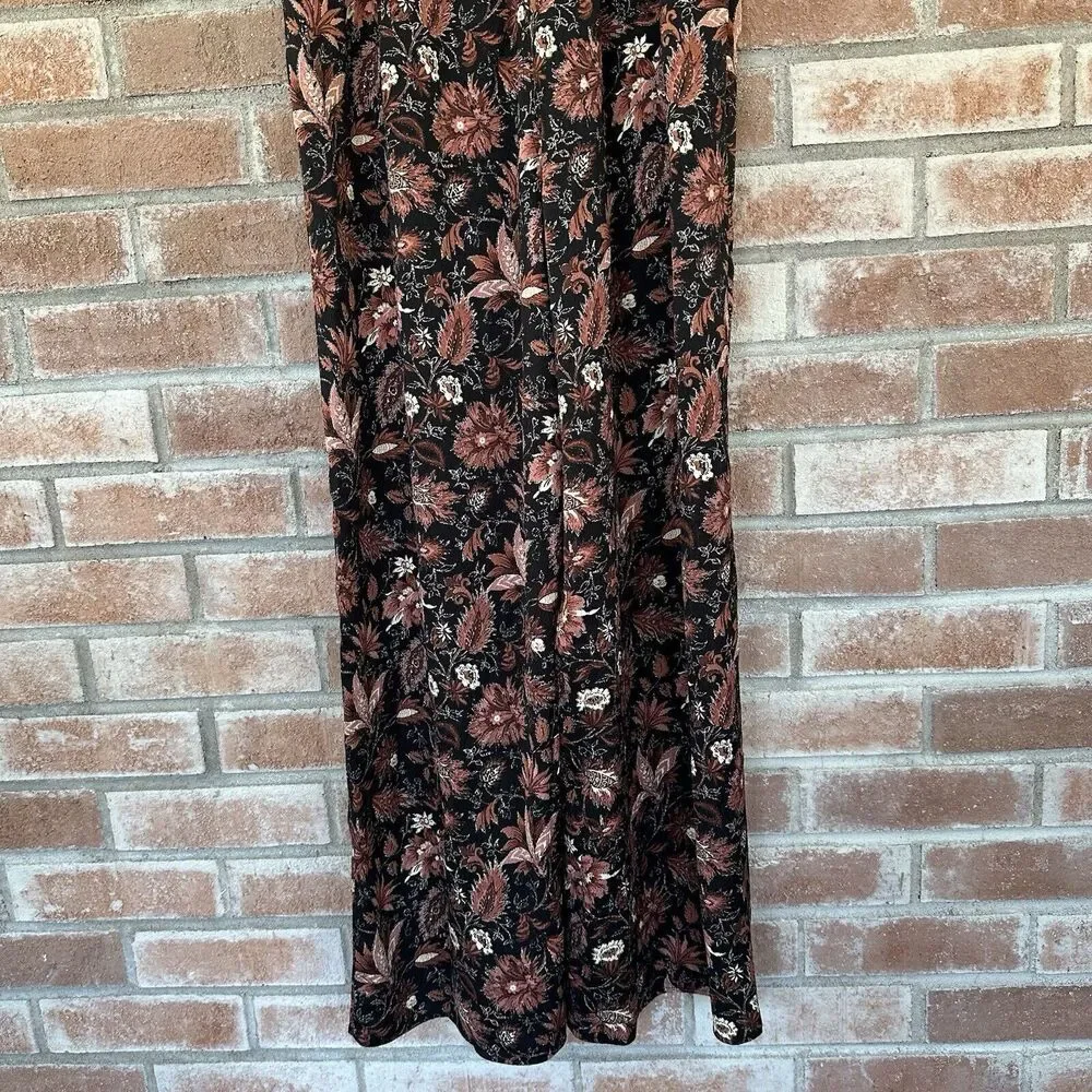 NWT Madewell Ruffled Jumpsuit Fall Floral Small Wide Leg Small